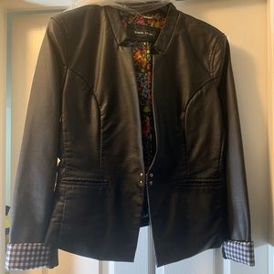 Black Rivet Leather Blazer